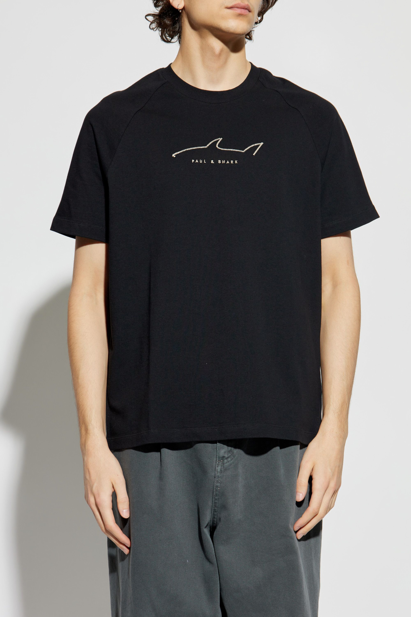 Black T-shirt with embroidered logo Paul & Shark - Vitkac Italy